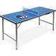 Relaxdays - Klappbare Tischtennisplatte, hbt: 71 x 150 x 67 cm, tragbarer Ping Pong Tisch, Netz,