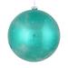 Vickerman 535448 - 6" Teal Glitter Clear Ball Christmas Tree Ornament (4 pack) (N184342)