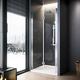 ELEGANT 760mm Bifold Shower Enclosure Frameless Bathroom Shower Doors 6mm Safety Bi-Fold Glass, Wetroom Shower Cubicles Reversible Folding Shower Door