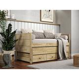 Harriet Bee Nailsworth Twin 3 Drawer Solid Wood Mate's & Captain's Bed w/ Twin Trundle Wood in Black | 39.25 H x 41.75 W x 76.75 D in | Wayfair