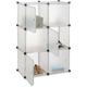 Tagère cubes penderie armoire rangement 6 casiers plastique modulable diy HxlxP: 105x70x35 cm,