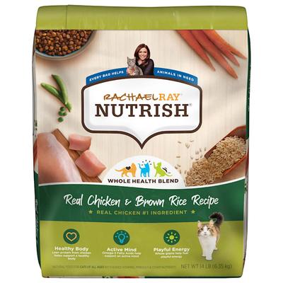 Rachael Ray Nutrish Natural Chicken & Brown Rice Recipe Dry Cat Food, 14 lbs.