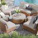 Latitude Run® Larrissa Outdoor Set of Cushion Covers for 6" Thick Cushions - Covers for Curved & Armless Sofas, plus Ottoman Acrylic | Wayfair