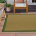 Green 101.97 x 0.2 in Area Rug - Sol 72 Outdoor™ Barham Border Beige/Indoor/Outdoor Area Rug Polypropylene | 101.97 W x 0.2 D in | Wayfair