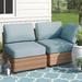 Latitude Run® Larren Indoor/Outdoor Cushion Covers Acrylic in Gray/Blue | 4 H x 26.5 W in | Wayfair CK-BELLE-03a-SPA