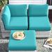 Wade Logan® Basden Indoor/Outdoor Cushion Cover Acrylic in Green/Blue/Brown | Wayfair CK-FLORENCE-09c-ARUBA