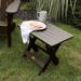 Dovecove Prattsville Plastic Outdoor Side Table Plastic in Black | 17 H x 20 W x 14 D in | Wayfair 130594C86B964F59B411E2C66514079F