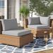 Latitude Run® Larren Indoor/Outdoor Cushion Cover Acrylic in Gray/Brown | Wayfair CK-BELLE-07a-GREY