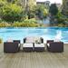 Sol 72 Outdoor™ Brentwood 5 Piece Rattan Sofa Seating Group w/ Cushions Synthetic Wicker/All - Weather Wicker/Wicker/Rattan in White | Wayfair