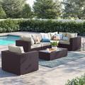 Convene Wicker Rattan 7-Piece Outdoor Patio Sectional Sofa Furniture Set by Modway Wicker/Rattan | Wayfair EEI-2157-EXP-BEI-SET