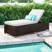 Wade Logan® Ayomikun 77" Long Reclining Single Chaise w/ Cushions Wicker/Rattan in Brown | 37 H x 31 W x 77 D in | Outdoor Furniture | Wayfair