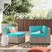 Wade Logan® Basden Outdoor Cushion Cover Acrylic in Pink/Green/Blue | 6 H in | Wayfair CK-FLORENCE-08a-ARUBA