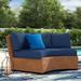 Latitude Run® Larrissa Indoor/Outdoor Cushion Cover Acrylic in Blue/Brown | Wayfair CK-BARBADOS-04c-NAVY