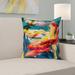 World Menagerie Bourbeau Koi Pond Linen Pillow Cover Linen | 18 H x 18 W x 1.5 D in | Wayfair 98418802E54A4330B94B1C187ECCE011