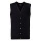 Russell Collection Mens V-Neck Sleeveless Knitted Cardigan (3XL) (Black)