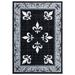 Black/Gray 31 x 0.53 in Area Rug - Fleur De Lis Living Goines Border Black Area Rug Polypropylene | 31 W x 0.53 D in | Wayfair