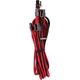 Corsair Premium Sleeved Netzteil 6+2 pin-Polig-PCIe-Dual-Kabel Typ4 (Generation 4-Serie) Rot/Schwarz