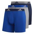 adidas Men's Performance Boxer Brief Underwear (3-Pack), Collegiate Royal/Collegiate Navy Grey/Collegiate Royal Collegiate Navy, L