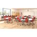 Marco Apex Series Adjustable Height Collaborative Chevron Desk Wood/Metal/Whiteboard in Brown | 30 H x 38 W x 31 D in | Wayfair 38-2290-60-BLK