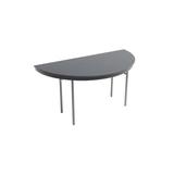 Dynalite Semi-circle Folding Table Plastic/Resin/Metal in Gray AmTab Manufacturing Corporation | 29 H x 72 W x 72 D in | Wayfair HR72DL