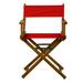 Casual Home Folding Director Chair Solid Wood in Red | 33.75 H x 21.75 W x 17 D in | Wayfair CHFL1213 33417922