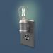 AmerTac Vintage Edison Filament LED Night Light Metal in Gray | 4.2 H x 1.5 W x 1.5 D in | Wayfair NL-EDSN-DN