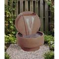 Circular Water Wall Cast Stone Fountain, Copper Florence & New Italian Art Company | 34 H x 25 W x 24 D in | Wayfair 1593CH