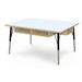 Jonti-Craft® Adjustable Height Rectangular Activity Table Laminate/Metal in Brown/White | 24 H in | Wayfair 55223JC