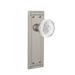 Nostalgic Warehouse Mission Plate w/ Crystal Meadows Knob Brass/Crystal in Gray | 7.25 H x 2.5 W x 2.635 D in | Wayfair 752098