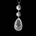 The Holiday Aisle® Crystal Double Teardrop Pendalogue Finial Ornament Crystal in Gray | 5 H x 3 W x 1.5 D in | Wayfair