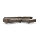 Gray Sectional - Wade Logan® Alysan 110" Wide Genuine Leather Corner Sectional Genuine Leather | 26 H x 110 W x 91 D in | Wayfair