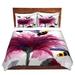 East Urban Home Bees In The Thistle Duvet Cover Set Microfiber in Black/Pink/Yellow | 1 Twin Duvet Cover + 1 Standard Sham | Wayfair