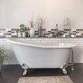 Cambridge Plumbing None 61" x 30" Clawfoot Soaking Porcelain Bathtub | 30.25 H x 60.5 W in | Wayfair ST61-WH-CP