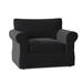 Armchair - Darby Home Co Kingsbridge 48" Wide Slipcovered Armchair Polyester/Other Performance Fabrics in Black | 36 H x 48 W x 38 D in | Wayfair