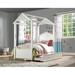 Mistana™ Baby & Kids Emilio Twin Panel Bed w/ Trundle Wood in Brown/White | 85 H x 60 W x 82 D in | Wayfair 2AB81E85AAA54430950128AAEA4A14D4