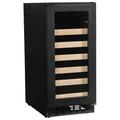 Azure Home Products 30 Bottle Single Zone Freestanding Wine Refrigerator in Black | 34.5 H x 24 W x 14.63 D in | Wayfair A115WC-O