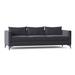 Orren Ellis Vess 87" Square Arm Sofa w/ Reversible Cushions, Metal in Blue | 29.5 H x 87 W x 34.5 D in | Wayfair AEBAA02B4CDD498594C6B597636F16D6