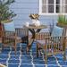 Beachcrest Home™ Tinnin Round 2 - Person 27.5" Long Bistro Set w/ Cushions Wood in Brown/White | 30 H x 27.5 W x 27.5 D in | Outdoor Furniture | Wayfair