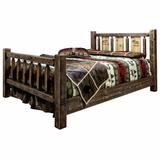 Loon Peak® Homestead Collection Pine Bed Wood in Brown/Green | 47 H x 66 W x 94 D in | Wayfair 211B7B70BC4B4F7D86A2489B98FE2D4A