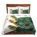 East Urban Home Turtle Crush Duvet Cover Set Microfiber in Green/Yellow | 1 King Duvet Cover + 2 King Shams | Wayfair