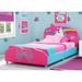 JoJo Siwa Solid Wood Platform Standard Bed by Delta Children Upholstered in Pink | 42.12 W x 80 D in | Wayfair BB81440JS-1126
