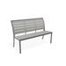 Telescope Casual Bazza Aluminum Stacking Park Outdoor Bench Metal in Gray | 35.75 H x 56 W x 26 D in | Wayfair 8Z4TP5001