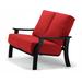 Telescope Casual St. Catherine Deep Loveseat w/ Cushions Plastic in Red/Black/Brown | 36.25 H x 52 W x 35.25 D in | Outdoor Furniture | Wayfair