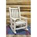 Loon Peak® Abella Rocking Chair Wood in White | 31 H x 20 W x 26 D in | Wayfair F1B13EDBBFF24C2790D52A796F9327F2