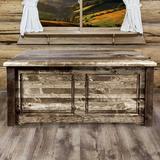 Loon Peak® Homestead Collection Blanket Chest Solid Wood in Black/Brown | 18 H x 40 W x 21 D in | Wayfair DDD96A9996E44AB497C53125F082359E