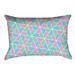Latitude Run® Avicia Outdoor Lumbar Pillow Polyester/Polyfill blend in Pink/Green/Blue | 14 H x 20 W x 3 D in | Wayfair