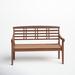 Birch Lane™ Kens Alexann Wooden Park Outdoor Bench Wood/Natural Hardwoods in Brown/White | 33 H x 49.5 W x 22 D in | Wayfair