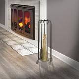 Enclume Handcrafted 4 Piece Steel Fireplace Tool Set Steel in Gray | 18.75 H x 9.5 W x 5.5 D in | Wayfair FPTS17-S HS