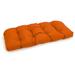 Latitude Run® Indoor/Outdoor Loveseat/Sofa Cushion Polyester in Orange | 7 H x 42 W x 19 D in | Wayfair AE0A82BD60604D1ABF589038F3274F66