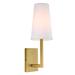 Mercer41 Damian 1-Light Armed Sconce Metal/Fabric in Yellow | 17 H x 5.5 W x 6.5 D in | Wayfair D939CD2425154843AE76293A45F41B17